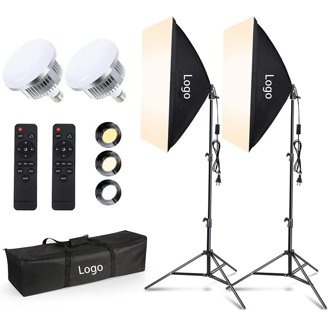 Wholesale Customizable Softbox Lighting Kit for Camera Shooting, Video Recording Custom logo