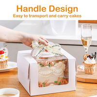 Vente en gros d'emballage cadeau en papier carton de luxe personnalisé petite boîte à gâteau de mariage avec poignée