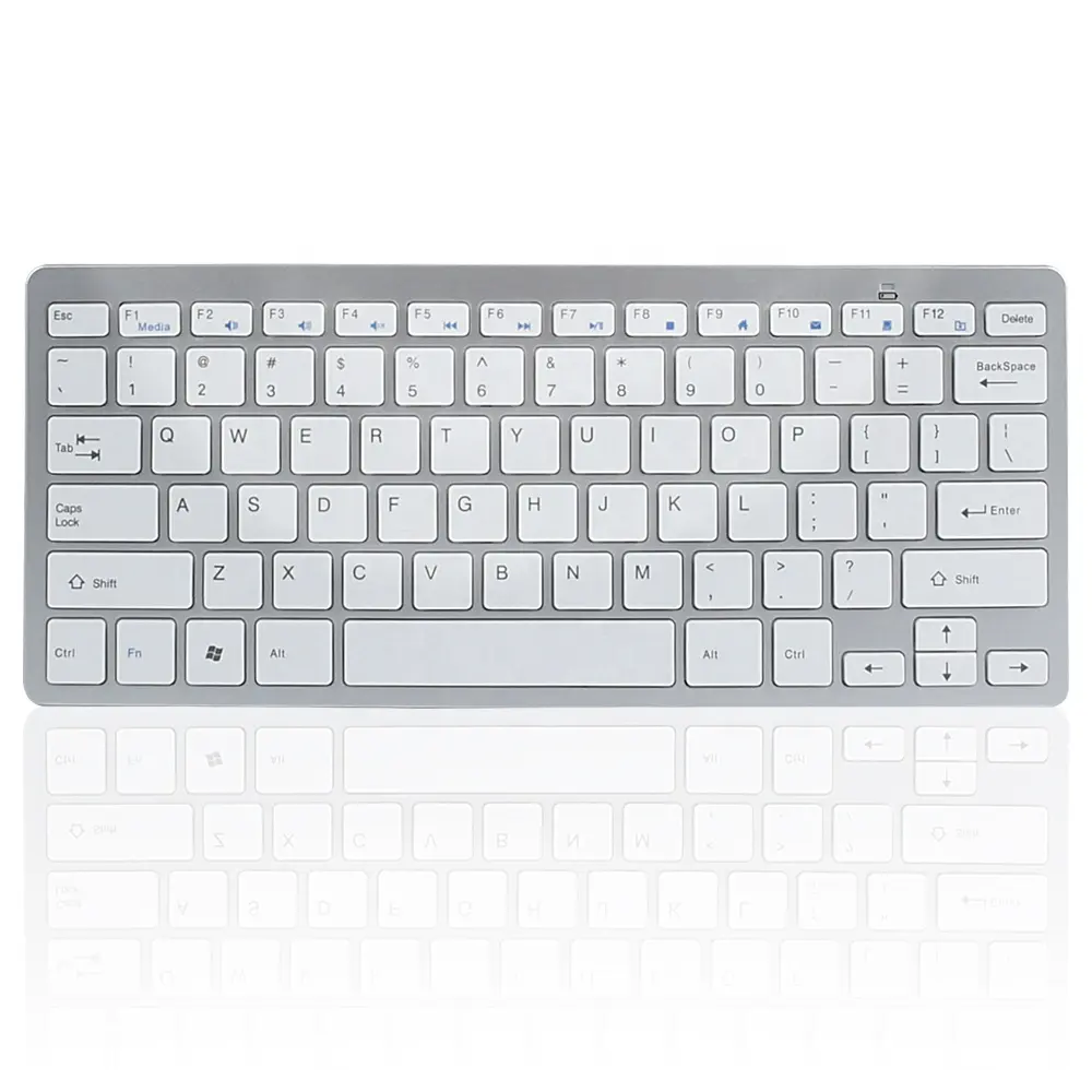 Hot selling desktop flat key 2.4G wireless mini computer keyboard with battery
