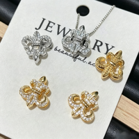 Perles entretoises rectangulaires en laiton multi-zircon, plaquées or/rhodium, à grand trou, pour la fabrication de bijoux et fournitures de colliers DIY