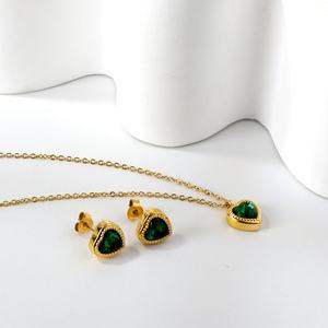 Conjunto de Collar y Pendientes de Perlas y Diamantes de Imitación con Forma Especial, Estilo Europeo, Acero Inoxidable 18k para Mujer - Product Image 3