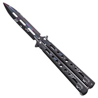 Couteau papillon pliant classique CSGO non affûté, jouet d'entraînement d'autodéfense, article de collection en acier plein, élégant