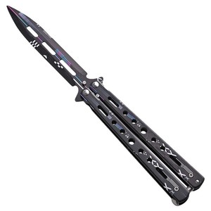 Navaja de Mariposa Plegable Clásica de <span class=keywords><strong>CSGO</strong></span>, Sin Filo, para Práctica de Defensa Personal, Juguete de Acero, Artículo de Colección - Product Image 5