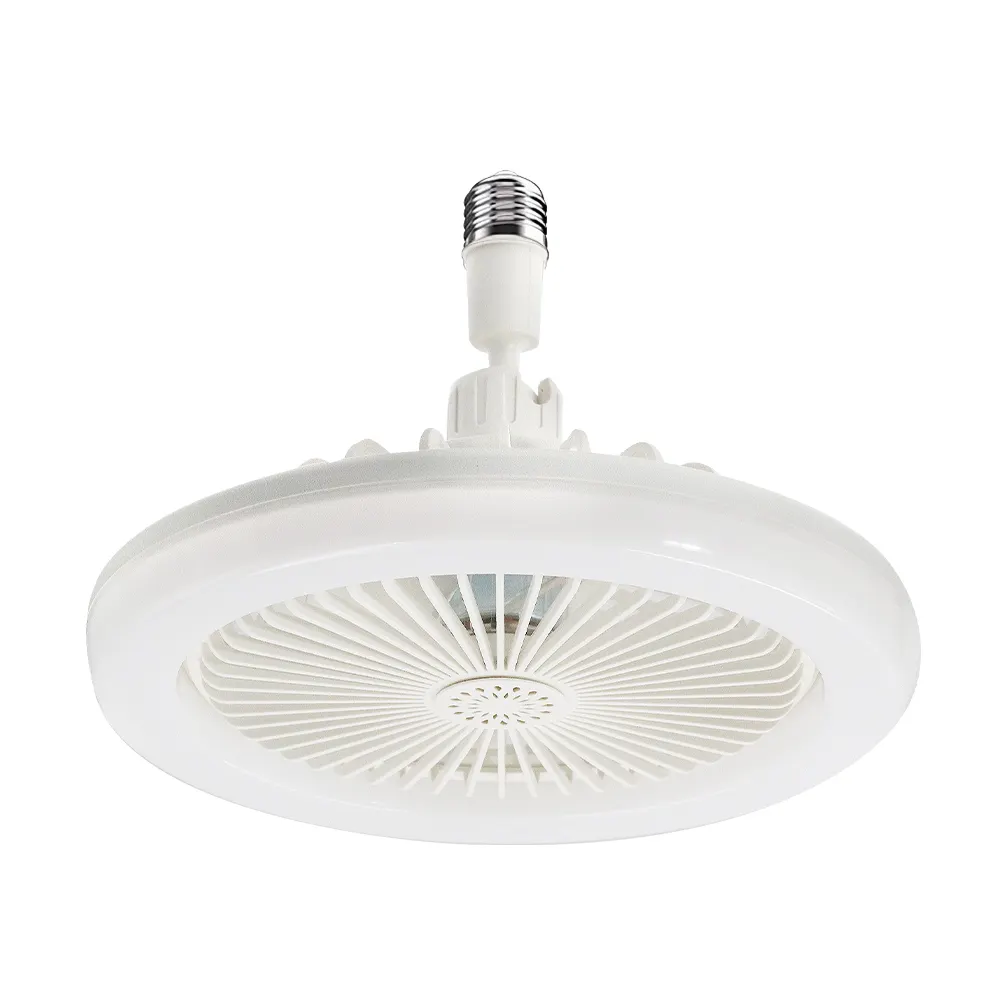 E27 Fernbedienung 360-Grad-Rotationslüfterlampe mit LED-Leuchten Leise Decken ventilatoren für Schlafzimmer Wohnzimmer Interieur