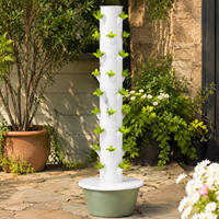 Système de tour hydroponique verticale à 9 niveaux, durable, en ABS, pour la culture en serre, intérieur/extérieur