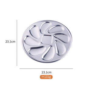 Bandeja de Servir Ostras de Acero Inoxidable Personalizada, Resistente al Óxido, con Múltiples Compartimentos, para Barbacoa y Camping al Aire Libre - Product Image 6