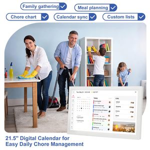 21.5 Inch Smart WiFi Interactive Display Touchscreen <b>Wall</b>-Mounted <b>Digital</b> Calendar And Family Schedule Planner Board - Product Image 3