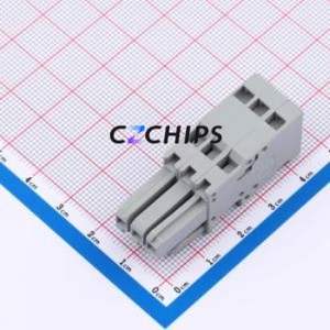 769-103 Plug-in Terminal Block Connector ( Pitch: 5mm )( Color: Gray )( Total PIN Count: 3P )( Number of Rows: 1 ) - Product Image 2