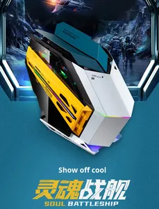 Wanjia Soul cuirassé coque d'ordinateur châssis de <span class=keywords><strong>PC</strong></span> de bureau en forme spéciale <span class=keywords><strong>Gamer</strong></span> refroidi à l'eau bricolage thème Matx <span class=keywords><strong>grand</strong></span> Stock pleine <span class=keywords><strong>tour</strong></span> - Product Image 5