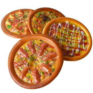 Ensemble de modèles réalistes de pizzas et hamburgers en polyuréthane faits à la main, pour vitrine de boulangerie, accessoire de présentation pour enfants - Product Image 6