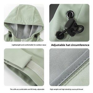 <span class=keywords><strong>Veste</strong></span> d'extérieur imperméable à coque souple personnalisable en profondeur, fabricant OEM, coupe-vent de randonnée, <span class=keywords><strong>veste</strong></span> de travail personnalisée pour entreprise - Product Image 2