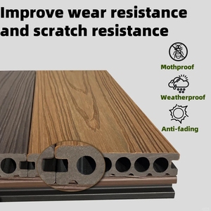 Revêtement de terrasse extérieur en WPC, vente en gros d'usine, plancher composite co-extrudé en érable, terrasse en bois-plastique imperméable - Product Image 2