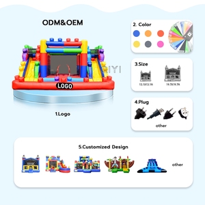 Simple Bouncy Castle with Double <b>Slide</b> Inflatable <b>Slide</b> Commercial Inflatable Bounce House for Party Rental Kids - Product Image 5
