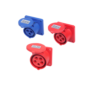 Enchufe de Pared Industrial KYPCE de Cobre y Nylon, Impermeable, 2P+<span class=keywords><strong>E</strong></span> 3P+<span class=keywords><strong>E</strong></span>, IP44/IP67, 16A-125A, Enchufe Empotrado AM-TOP - Product Image 6