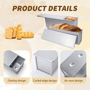 Moule à pain avec couvercle, mini moule carré pour gâteau, pain de mie, prix d'usine - Product Image 6