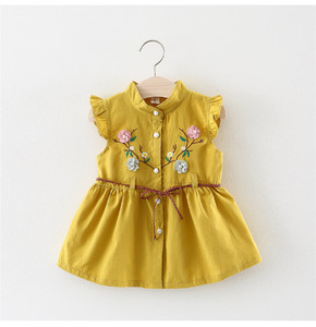 Robes en gros pour bébés filles, style A-line, motifs arabes, broderies à la main, disponibles en ligne dans notre boutique de vêtements - Product Image 1