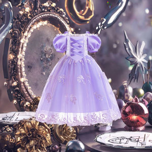 Vente en gros Robe de princesse violette pour fête d'enfants Costume de cosplay pour filles inspiré par <span class=keywords><strong>Elsa</strong></span> pour Halloween - Product Image 3