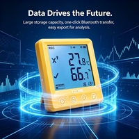 Tzone Hygrometer BLE Temperature Humidity Meter Sensor Digital Display Thermometer Temperature Instruments Data Logger