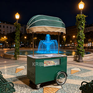 Chariot de glaces italiennes (gelato) avec congélateur pour la rue de Malaisie, modèle 2025 - Product Image 4