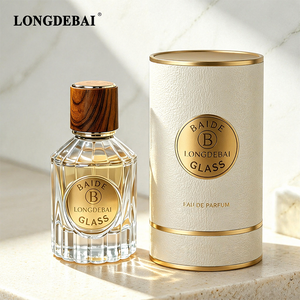 Nuevo Diseño de Botella de Perfume Redonda Vacía Personalizada 2026, Botellas de Perfume de Vidrio Transparente de 50 ml con Caja de Empaque - Product Image 1