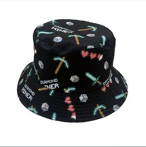 Chapeau Bob Unisexe Personnalisé avec <span class=keywords><strong>Logo</strong></span> Imprimé Double Face par Sublimation, Motif <span class=keywords><strong>Minecraft</strong></span> gg, pour le Sport – Vente en Gros - Product Image 2