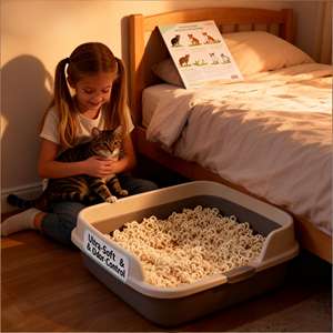 Escamas de Madera de Pino 100% Naturales y Ecológicas de Dongnai PETS Factory, Libres de Polvo, con Control de Olores Extra, Altamente Absorbentes, en Forma de Tira, 1 kg - Product Image 1