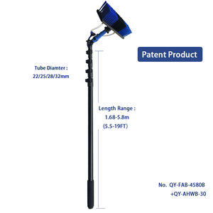 Kit d'outils de <span class=keywords><strong>lavage</strong></span> de panneaux solaires télescopiques en aluminium Qiyun nouvelle génération 5,8 m pour le nettoyage des fenêtres - Product Image 4