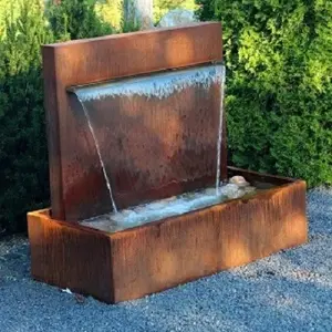 Corten Steel Fountain Metal Fountains Large Metal Water Fountains