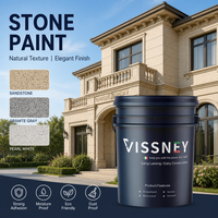 Revêtement en pierre artificielle Vissney pour colonnes et piliers extérieurs, peinture texturée effet roche imperméable