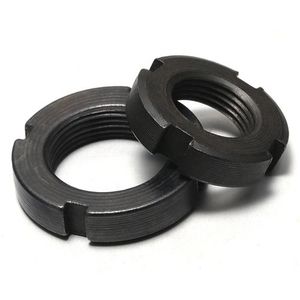 Écrou à oreilles fendu à tête plate et fine en acier inoxydable SS201 304 316 noir électrophorétique M2 M4 M6 M8 DIN935 - Product Image 2
