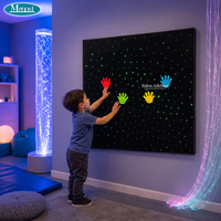 Tapis mural interactif en fibre optique pour la détection des empreintes, panneau d'activités pour salle sensorielle, équipement pour salle de classe d'autisme
