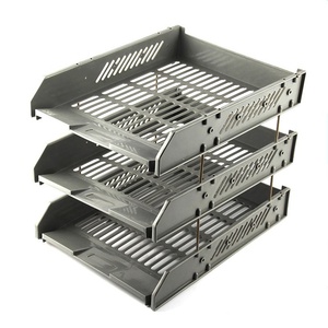 Organizador de Escritorio de Oficina de 2 y 3 Niveles, <span class=keywords><strong>Bandeja</strong></span> de Plástico para <span class=keywords><strong>Documentos</strong></span> A4 - Product Image 2