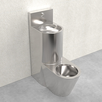 Cuvette de toilette moderne en acier inoxydable 304 avec lavabo personnalisé en gros pour Priso