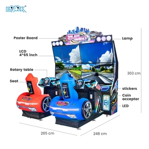 Machine <span class=keywords><strong>de</strong></span> <span class=keywords><strong>jeu</strong></span> d'arcade <span class=keywords><strong>de</strong></span> course automobile à double écran <span class=keywords><strong>de</strong></span> 65 pouces avec lumières clignotantes, fonctionnant à pièces, simulateur <span class=keywords><strong>de</strong></span> conduite - Product Image 3