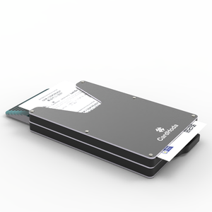 Porte-cartes de crédit fin en aluminium de 6 pouces pour portefeuille, pochette à monnaie, mode P09039-BON CardHoda, pince à billets, RFID, sans fermeture - Product Image 3