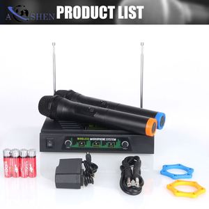 Micrófono Inalámbrico VHF de <span class=keywords><strong>2</strong></span> Canales OEM de Fábrica, Micrófono de Mano para Fiestas, Conferencias, Grabación, Directo, Hogar, KTV, Portátil, Doble Canal - Product Image 6