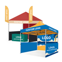 Publicité polychrome personnalisée 10x10ft 10x20ft Impression Logo Commercial Tente d'exposition Auvent