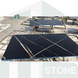 بلاط أرضيات ذهبي أسود من HDSTONE Sahara Nero <span class=keywords><strong>Onyx</strong></span> من Lauren ، حجر طبيعي مصقول مع عروق ذهبية للفنادق - Product Image 2
