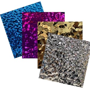 Dekoration Wasser Welligkeit Edelstahl blech Spiegel politur 4x8 8K Finish Wave Design Panel - Product Image 1
