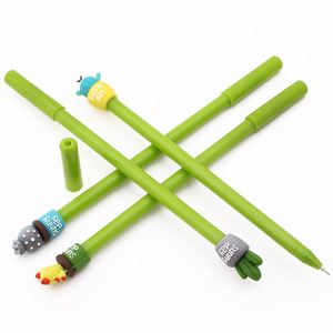 Papelería Coreana, Bolígrafo Creativo de Colores con Diseño de Cactus en Maceta, con Logotipo - Product Image 4