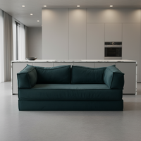 Precio de Fábrica, Sofá Cama 2 en 1, Ahorro de Espacio, 2, 3 y 4 Plazas, Sofá Cama Grande Naranja