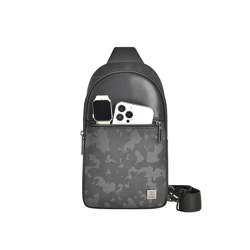 Mochila Wiwu de um ombro personalizada de alta qualidade com mochila tipo estilingue para homens de grande capacidade