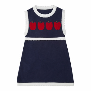 OEM Thời Trang Dễ Thương Cotton Không Tay Dệt Kim Giáng Sinh Áo Len Váy Cho Bé Gái - Product Image 1