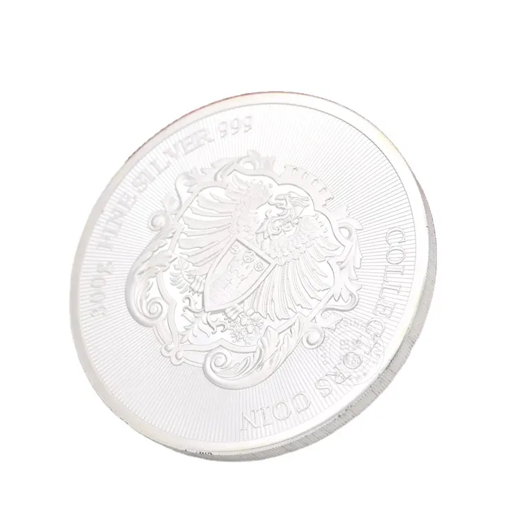 Moneda de desafío de metal personalizada de la Federación Rusa plateada y recuerdo Moneda de recuerdo de doble cara con cajas