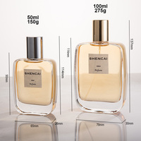 Nouvelle Offre 2026 : Flacon Vaporisateur de Parfum Rectangulaire Transparent pour Homme, en Verre Vide, 50ml et 100ml, avec Bouchon – Vente Chaude Fabricant