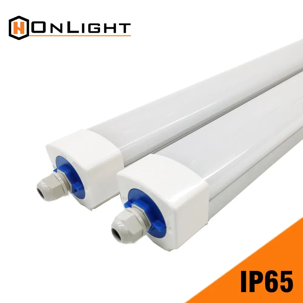IP65 LED listón impermeable tubo doble luz ETL la línea de lámpara de garaje Luz de bahía alta