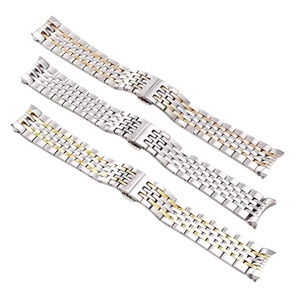 7 perles or rose deux tons 1853 T41 <span class=keywords><strong>bracelet</strong></span> de montre en métal à extrémité incurvée 19mm <span class=keywords><strong>bracelet</strong></span> de montre en acier inoxydable pour <span class=keywords><strong>bracelet</strong></span> <span class=keywords><strong>tissot</strong></span> - Product Image 4