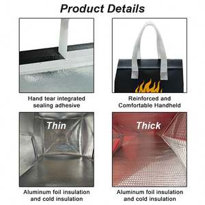 Bolsa Térmica Aislada Reutilizable para Llevar Comida Fría o Caliente, Pasteles, Café, Leche, Té, Cena, Mariscos Frescos, Comida para Perros, Bolsa de Tela No Tejida - Product Image 4