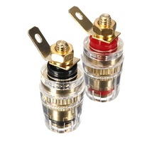 Longueur totale 47mm connecteur banane 4mm filetage grand amplificateur haut-parleur bêche fiche banane connecteur borne borne borne de liaison