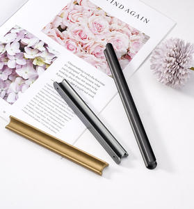 Venta Directa de Manijas de Puerta de Gabinete de Aleación de Aluminio Negro Dorado, Modernas y Extendidas, para Cocina, Dormitorio, Cómoda y Armario - Product Image 3